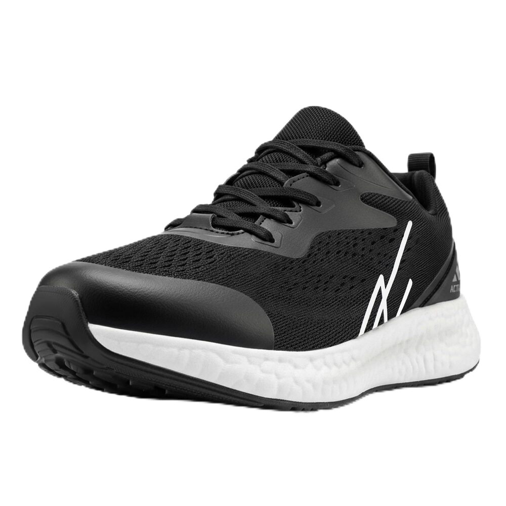 NY THREADS 3D AIR MESH MEN'S RUNNING SHOES LIGHTWEIGHT CASUAL SNEAKERS, BLACK/WH